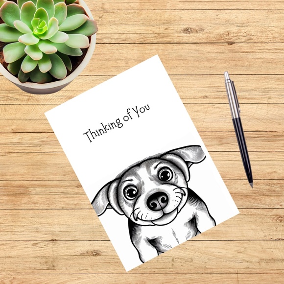 Whimsical Beagle Blank Notecards with Peel and Stick Envelopes - Picture 2 of 11